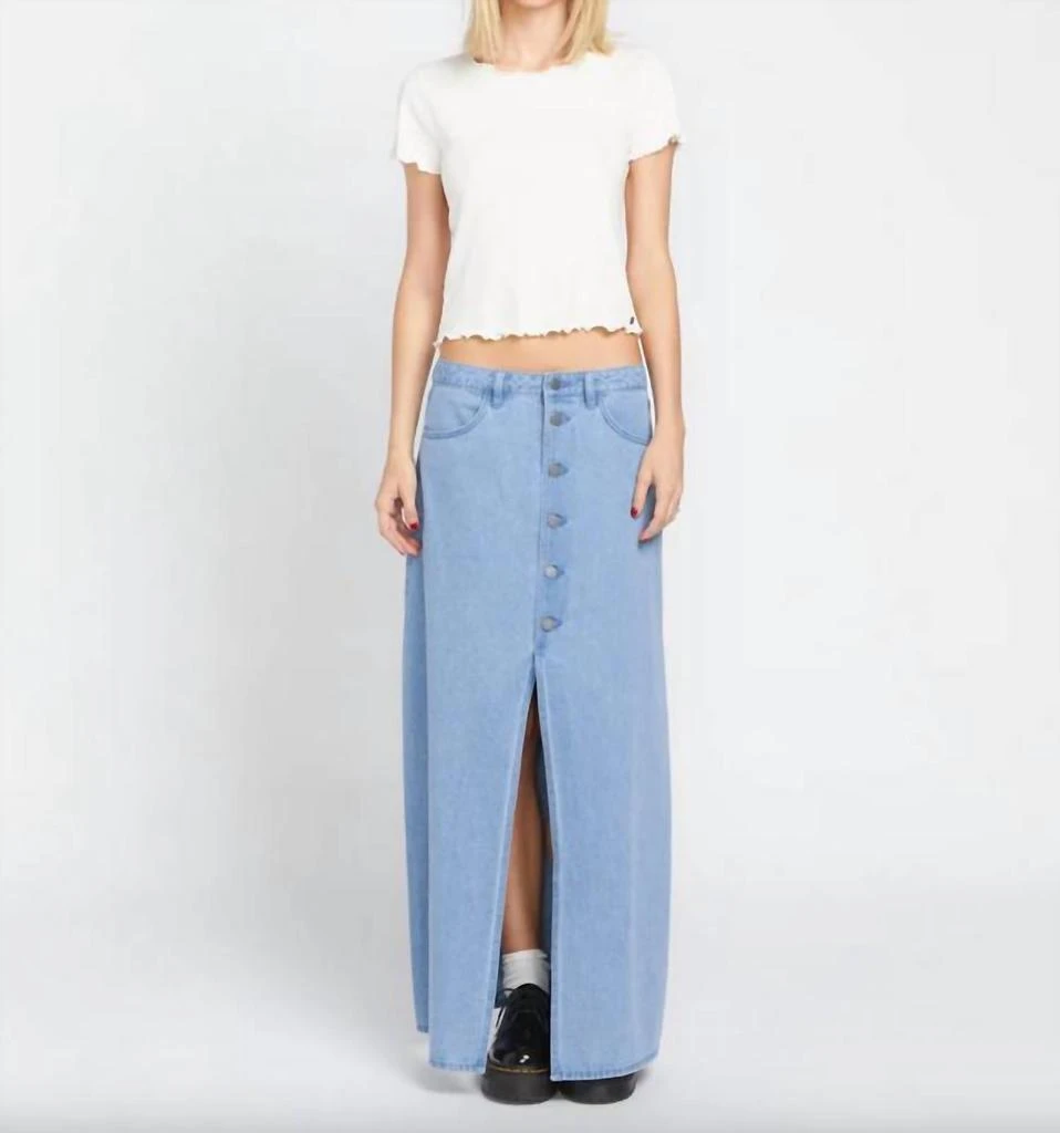 Volcom Chill Trap Skirt In China Blue 1