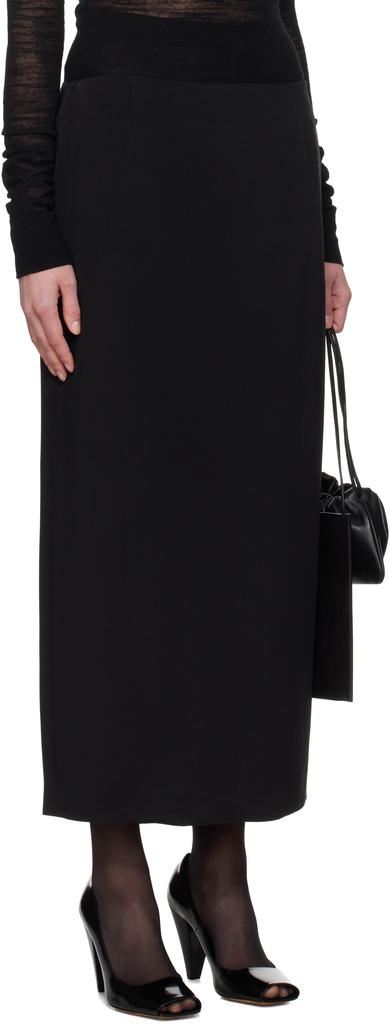 La Collection Black Alvida Midi Skirt