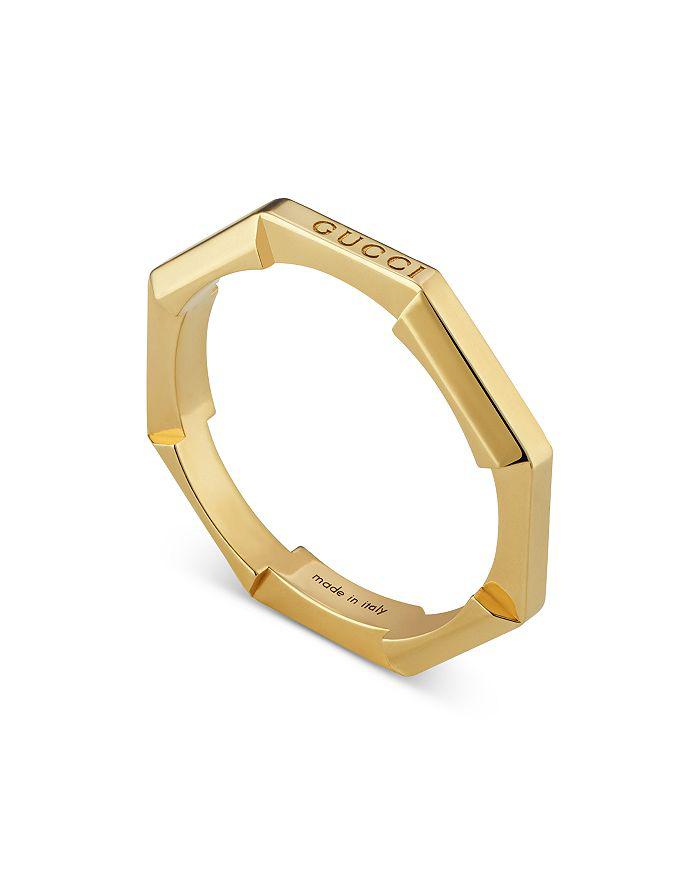Gucci 18K Yellow Gold Link To Love Mirror Ring