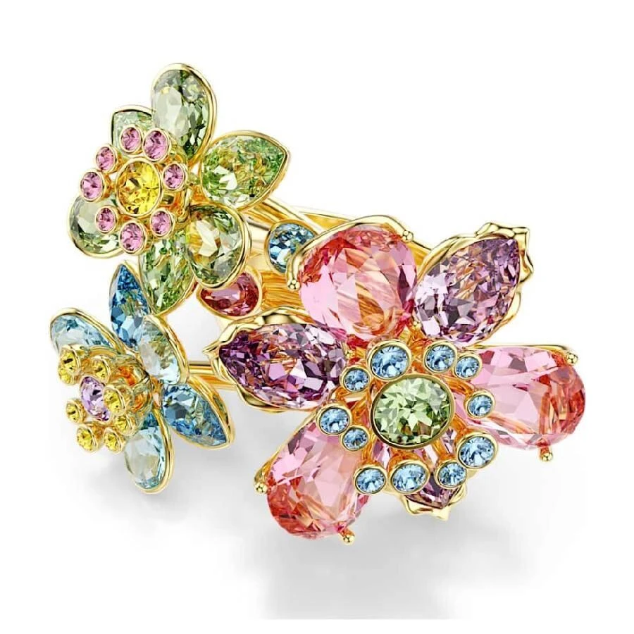 Swarovski Idyllia Crystal Flower Gold-Plated Ring