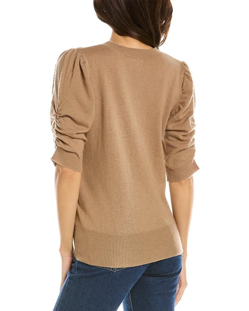 Lea & Viola Lea & Viola Puff Wool & Cashmere-Blend Sweater