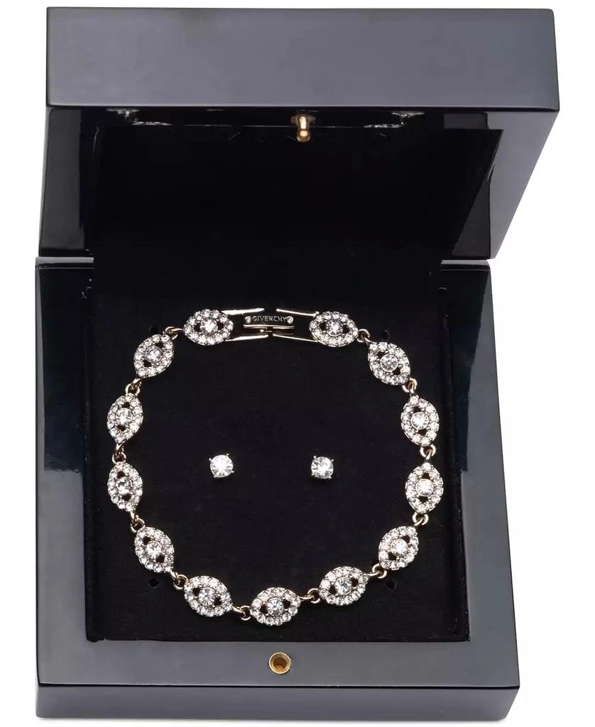 Givenchy 2-Pc. Set Stone & Crystal Link Bracelet & Crystal Stud Earrings 2