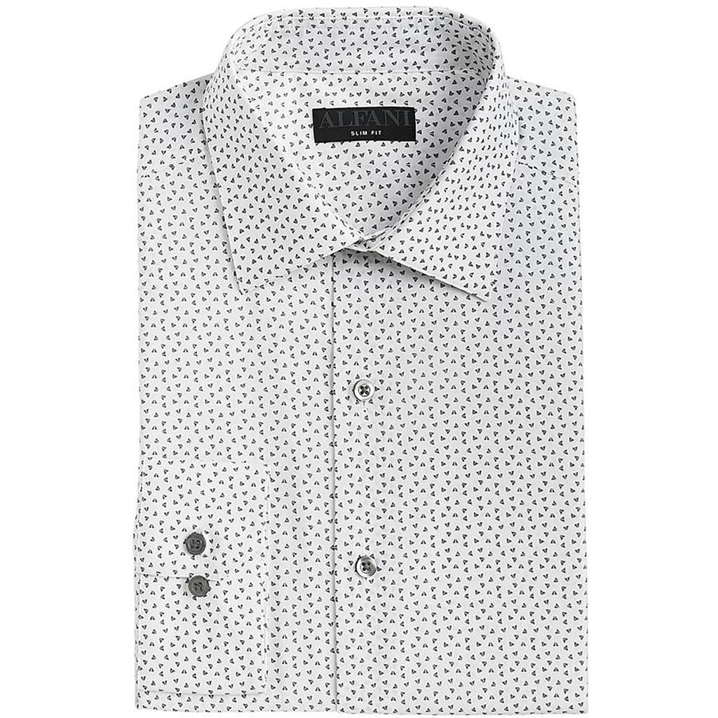 Alfani Mens Slim Fit Button Front Dress Shirt