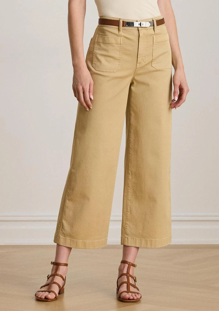 Ralph Lauren Petite Stretch Chino Wide-Leg Cropped Pants