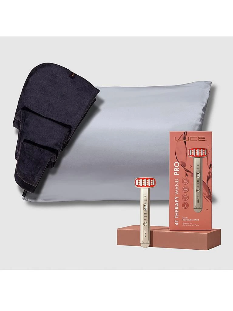 Luce The Radiant Revive Trio - Microcurrent Device Plus Satin Pillowcase and Headwrap