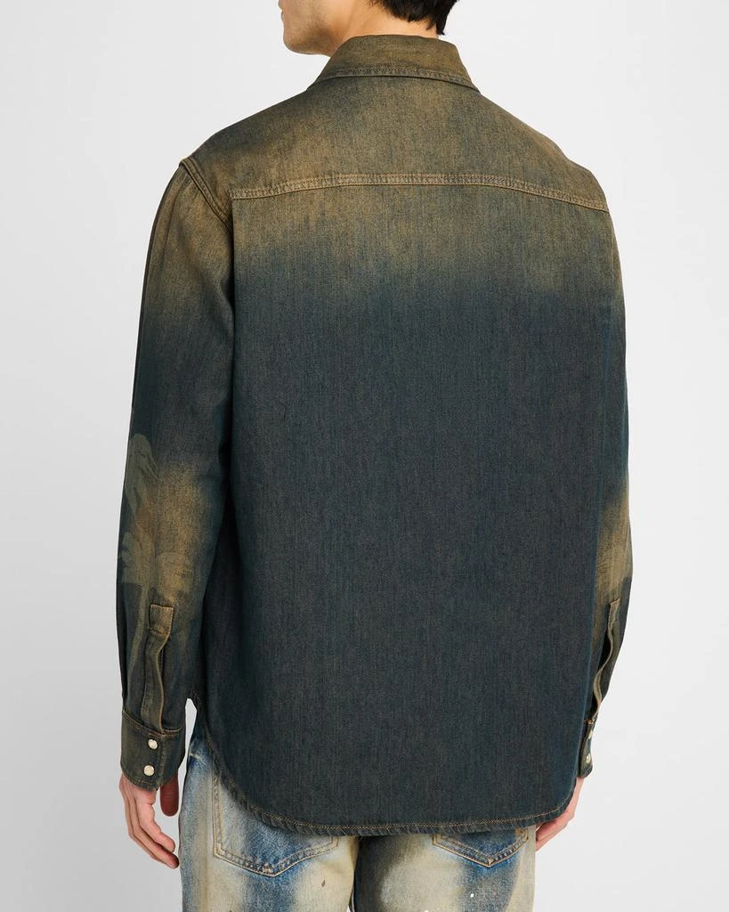 Palm Angels Men's Laser Palms Denim Shirt 3