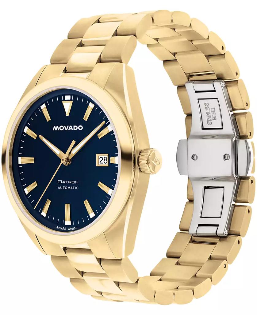 Movado Men's Datron Swiss Automatic Ionic Plated Light Gold Steel Watch, 39mm