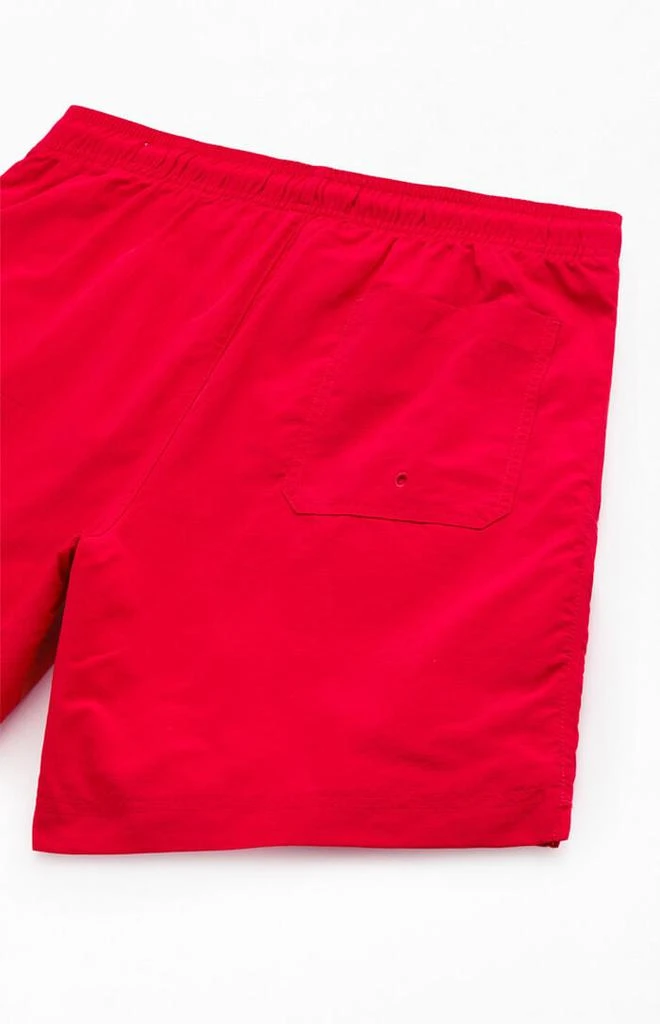 PacSun Red Collegiate 6.5" Swim Trunks 4