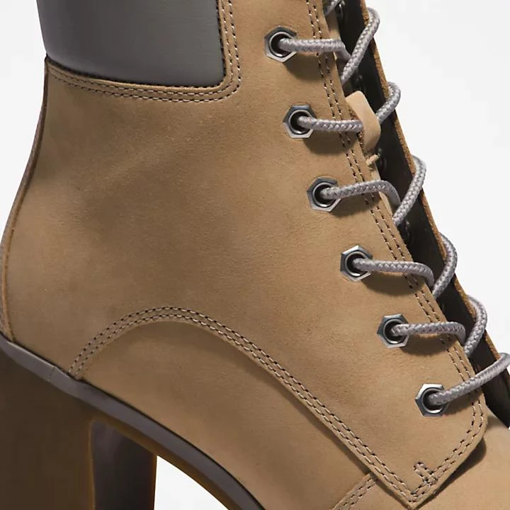 Timberland Allington Heeled 6 Inch Boot for Women in Beige 7