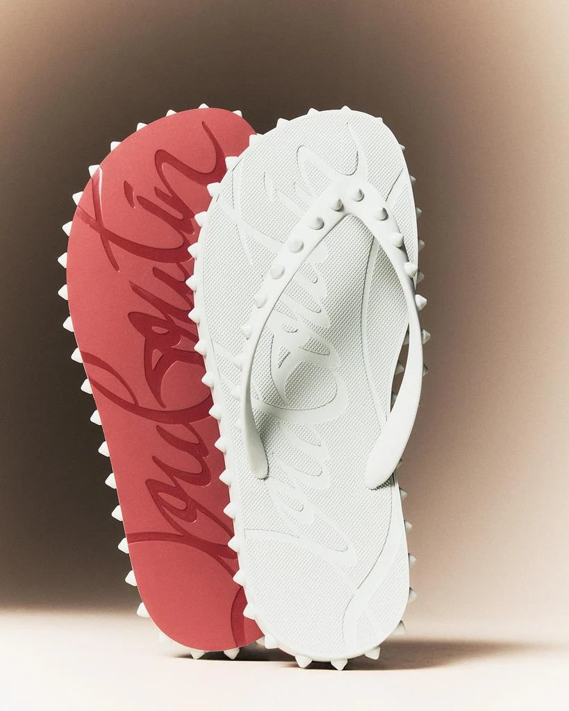 Christian Louboutin Loubi Donna Spike Red Sole Flip Flops 2