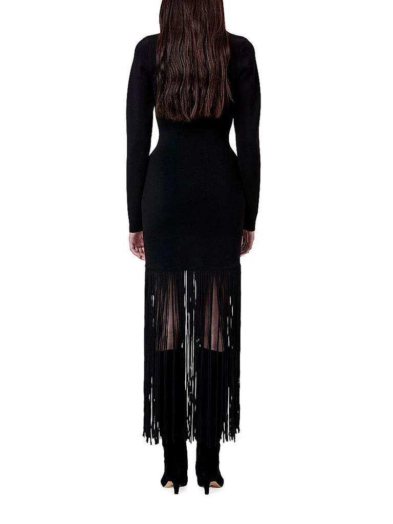 Nicholas Women's Fiorella Fringe Dress - Black - Size XS