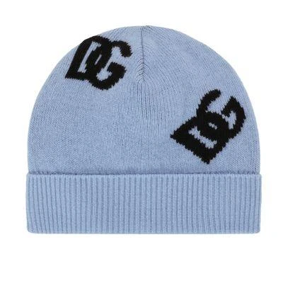 Dolce & Gabbana Wool jacquard hat with DG logo 1