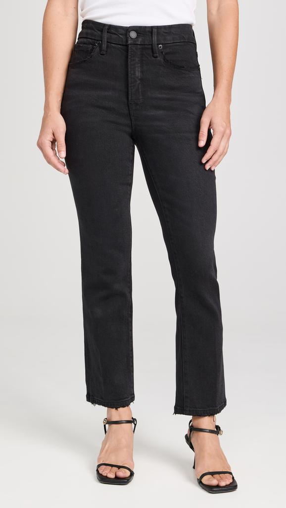 Good American Good Petite Straight Jeans with Darted Back Pockets