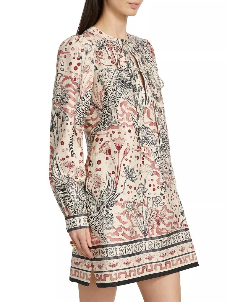Marchesa Rosa Abstract Cotton Mini Shift Dress 4
