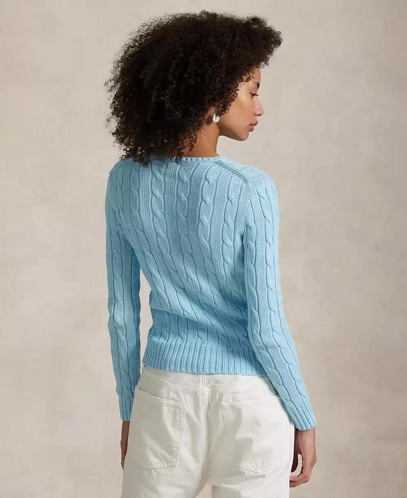 Ralph Lauren Women's Cable-Knit Cotton Crewneck Sweater