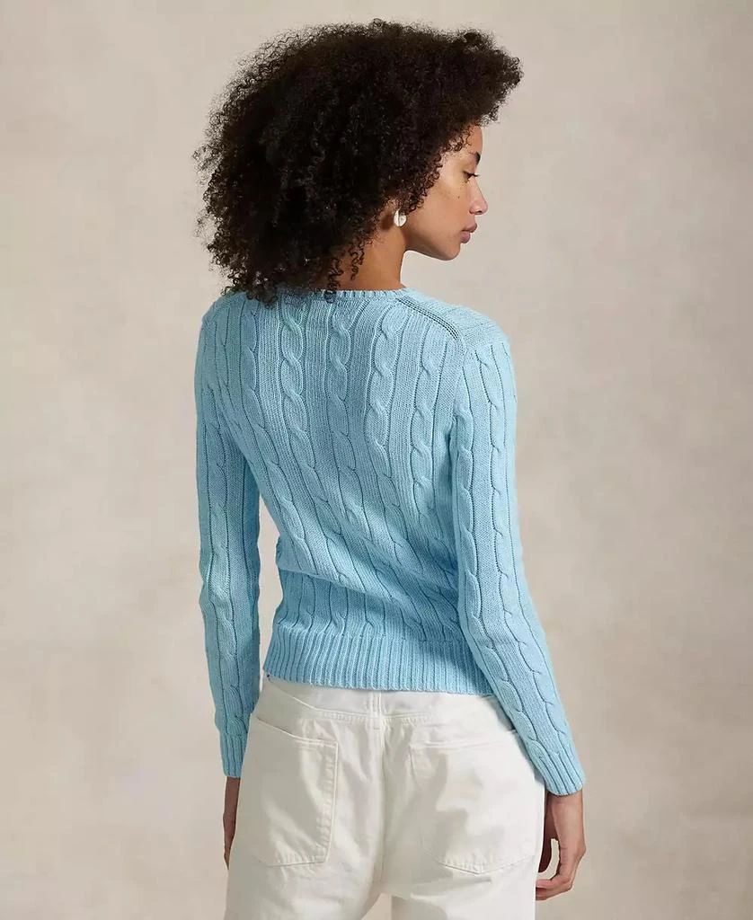 Ralph Lauren Women's Cable-Knit Cotton Crewneck Sweater 2