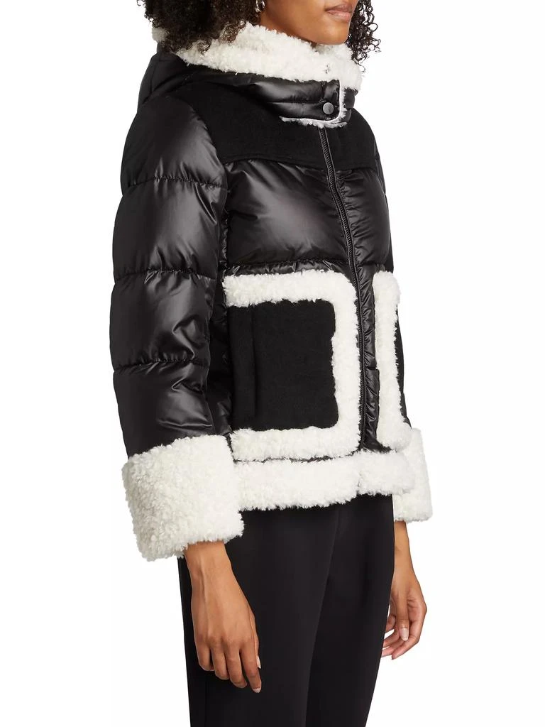 Mercer Collective Dana Mixed-Media Hooded Down Coat 4