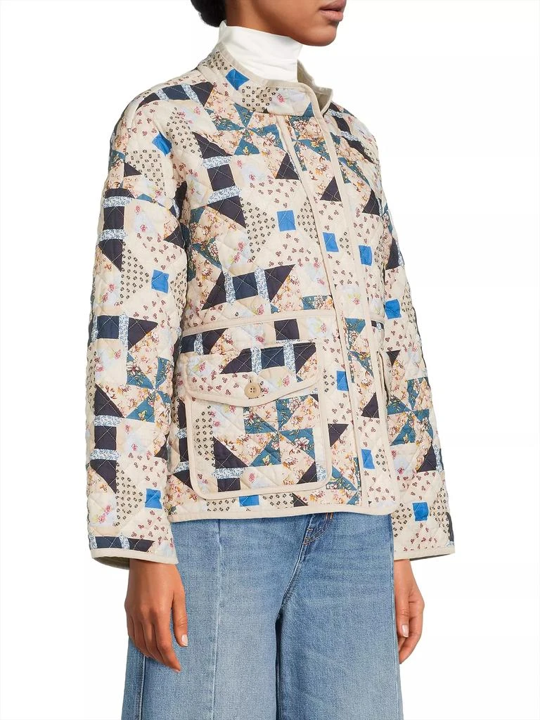 Weekend Max Mara Arizia Floral-Geometric Quilted Jacket 4