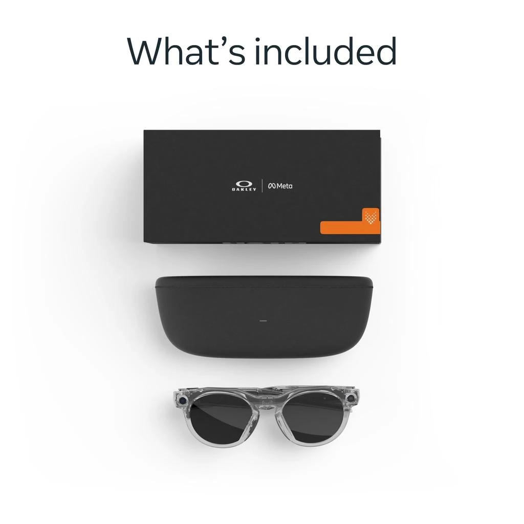 Meta Oakley Meta HSTN, Clear | Smart AI Glasses for Men, Women — Performance for Sports, Athletes — Camera, Audio, Video — 8 Hour Battery — 3K HD Resolution — Clear to Grey Transitions® Lenses 8