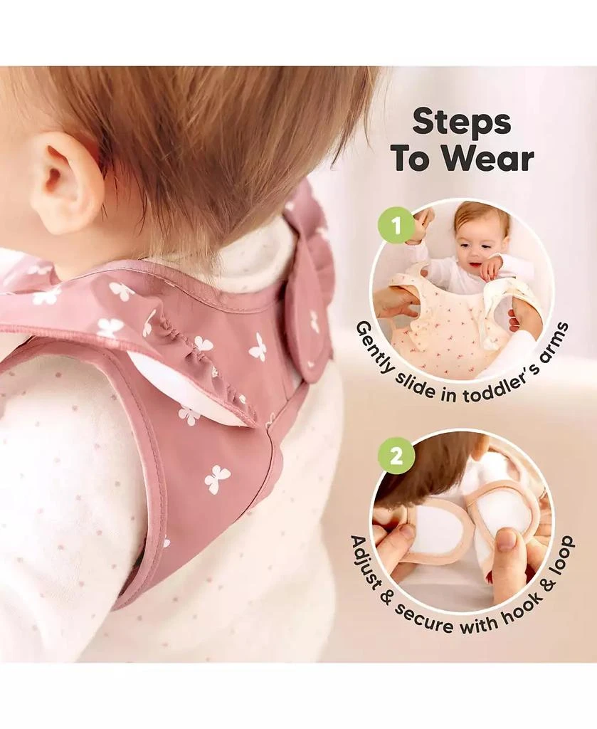KeaBabies 2-Pack Fae Waterproof Bibs for Baby Girl, Boy - Large Baby Bibs for Eating, Infant Feeding Essentials, Lightweight, Cute 7