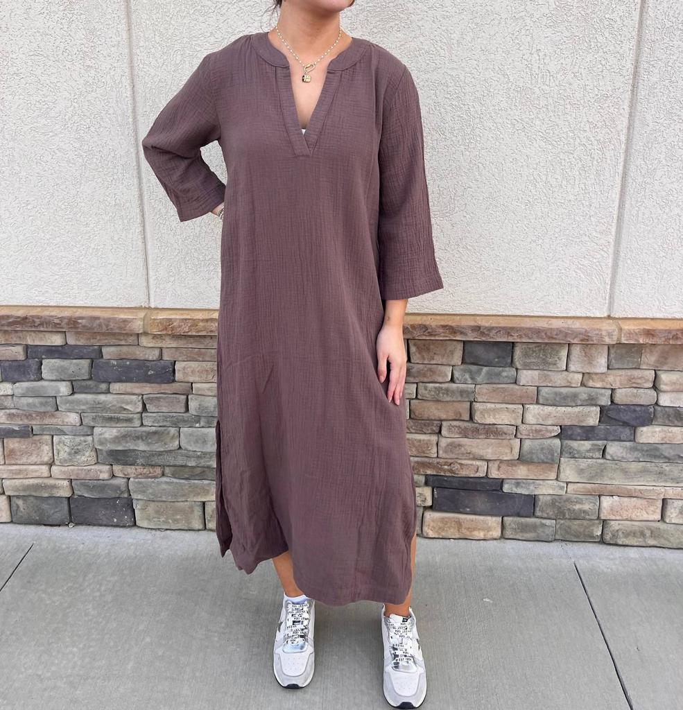 Bobi Bobi - Raw Edge Caftan Dress