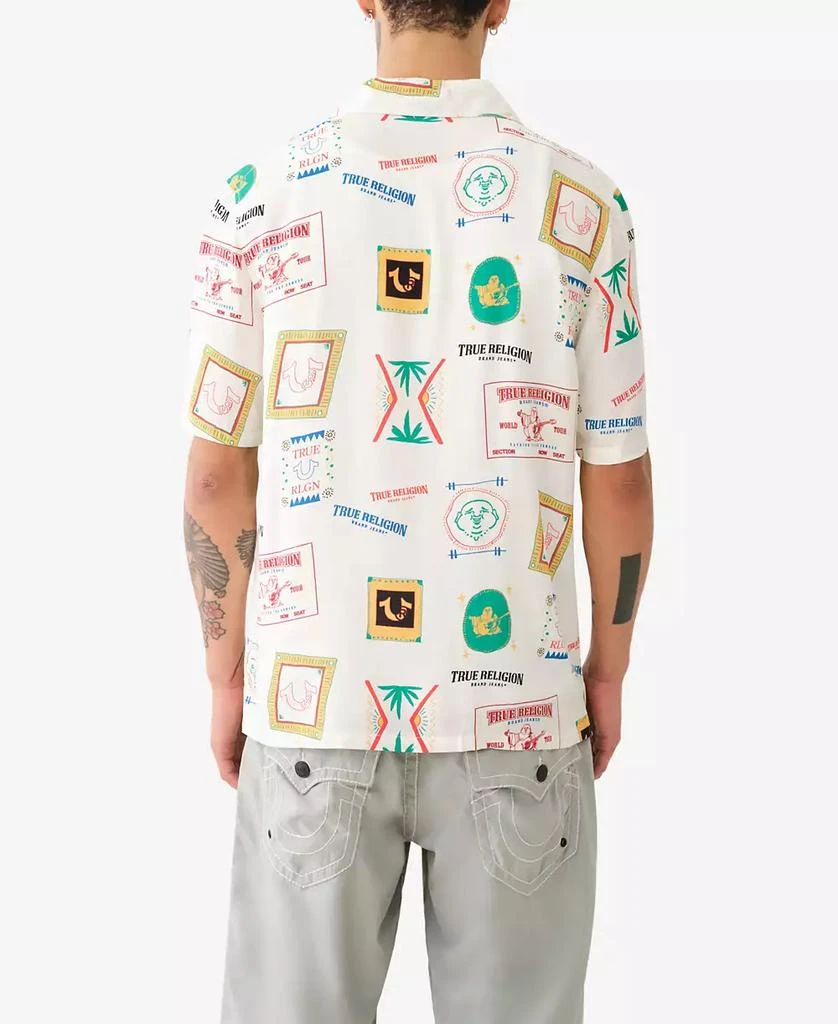 True Religion Men's Short Sleeve Camp Collar Resort Shirt 4