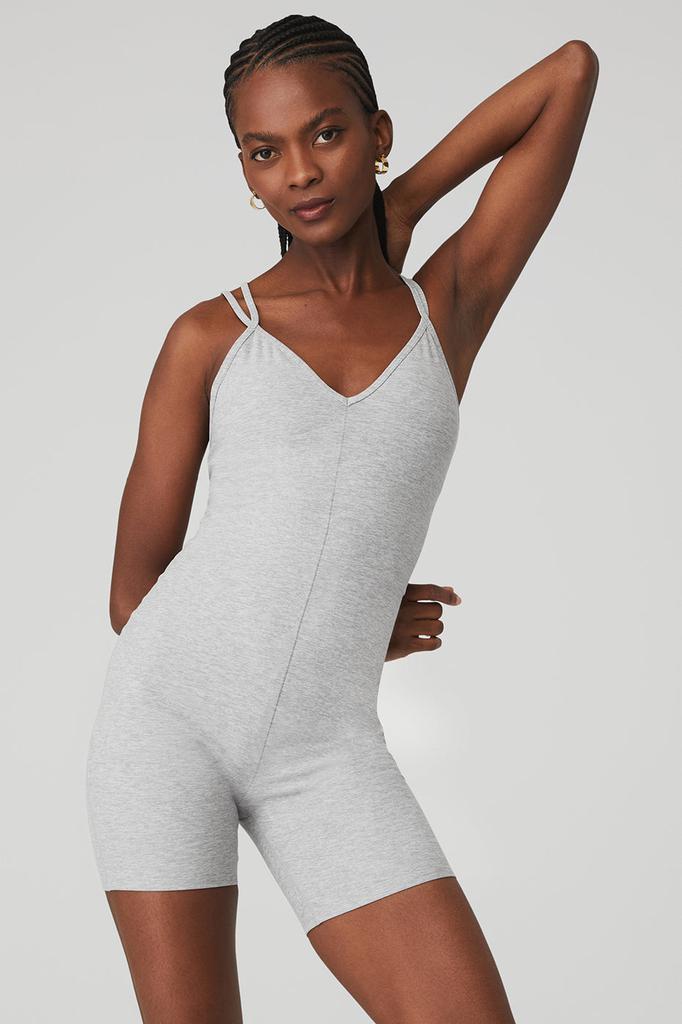 Alo Yoga Alosoft Suns Out Onesie - Athletic Heather Grey