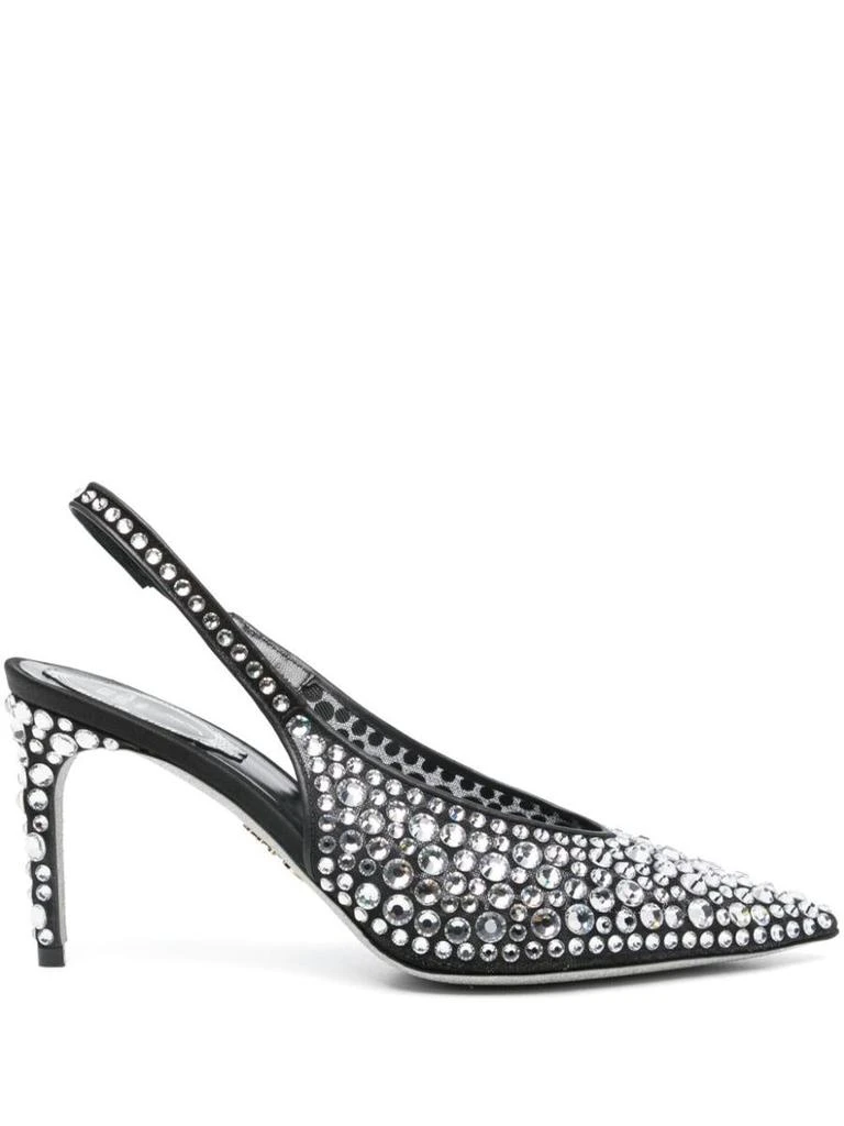 Rene Caovilla René Caovilla Gilda 80 Crystal Slingback Shoes 1