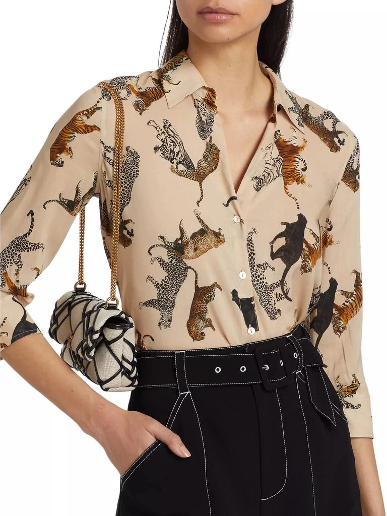 L'Agence Camille Animal Print Blouse 6