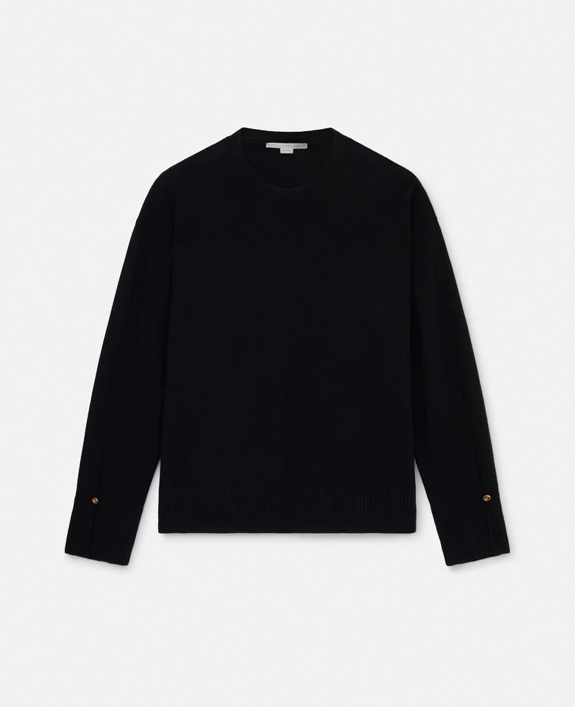 Stella McCartney Stella McCartney - Stella Iconics Split Cuff Jumper, Woman, Black, Size: XL 1