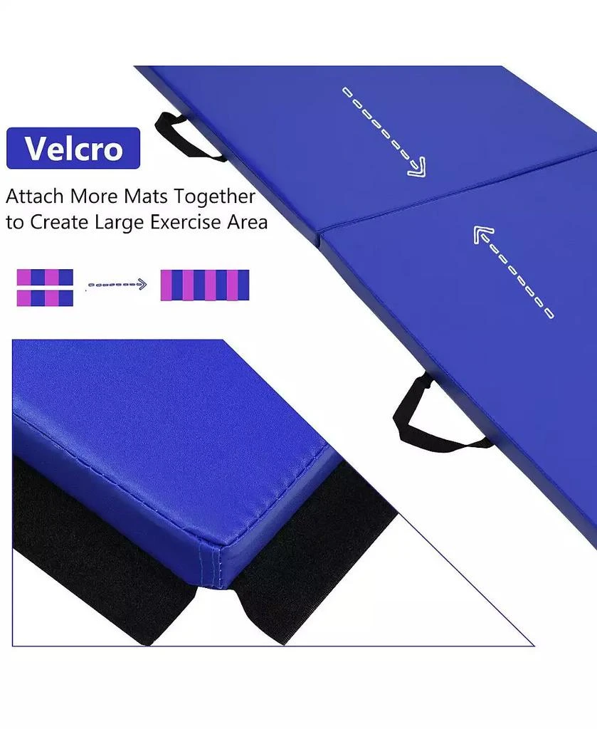 SKONYON 6 x 2 Feet Gymnastic Mat with Carrying Handles for Yoga 3