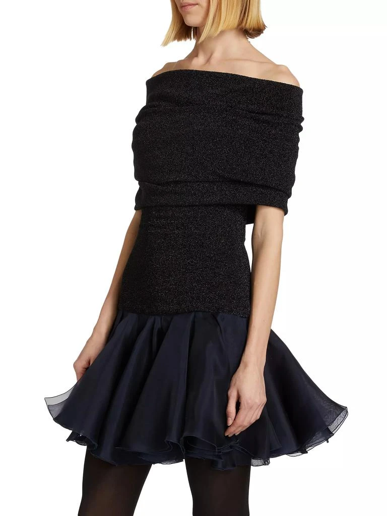 Marina Moscone Waisted Bubble Dress with Bias Panels 3