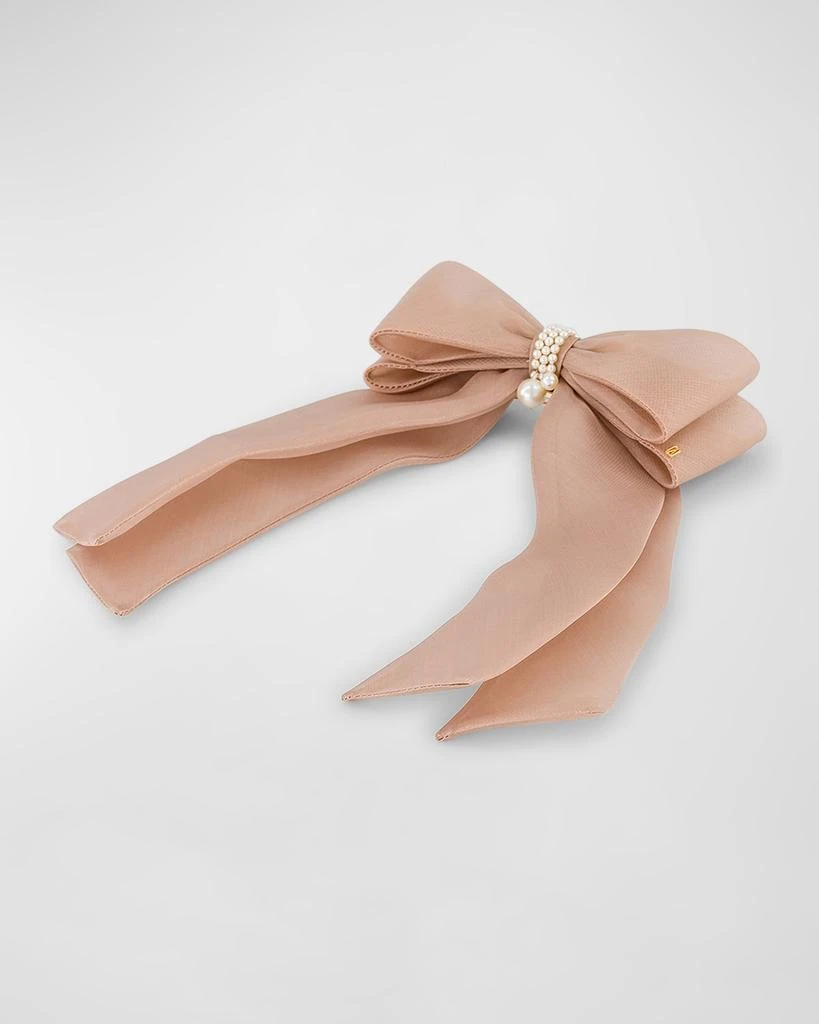 Alexandre de Paris Pearly Bow Barrette 3