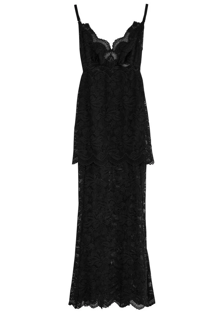 RABANNE Layered lace maxi dress 1