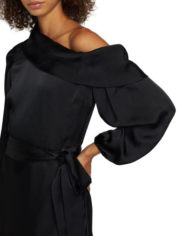 Tanya Taylor Georgiabeth Asymmetrical Satin Dress 4