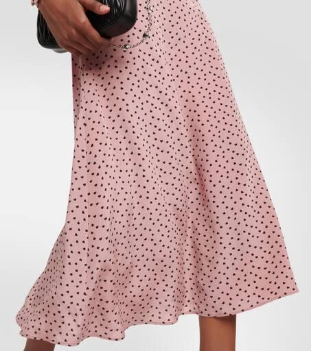 Alessandra Rich Printed silk midi dress 5
