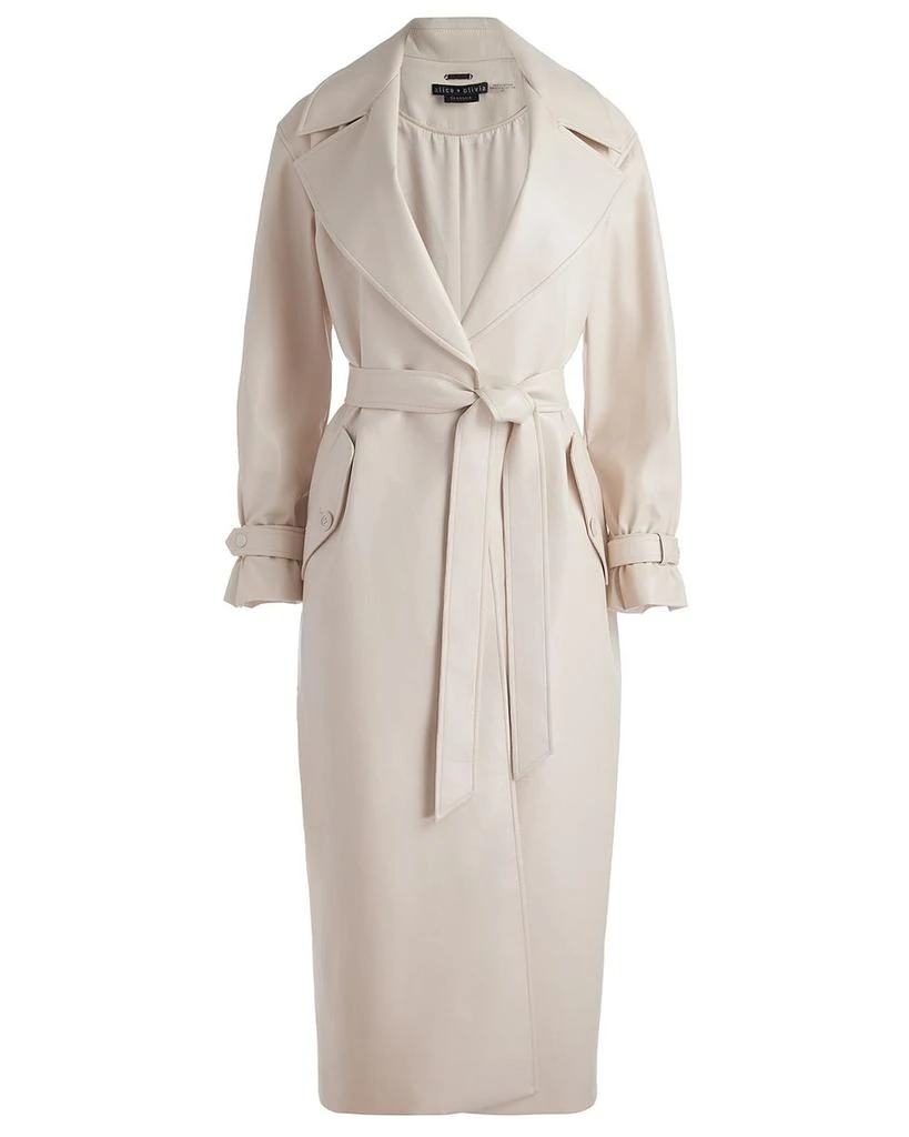 Alice + Olivia Sullivan Faux Leather Trench Coat 6