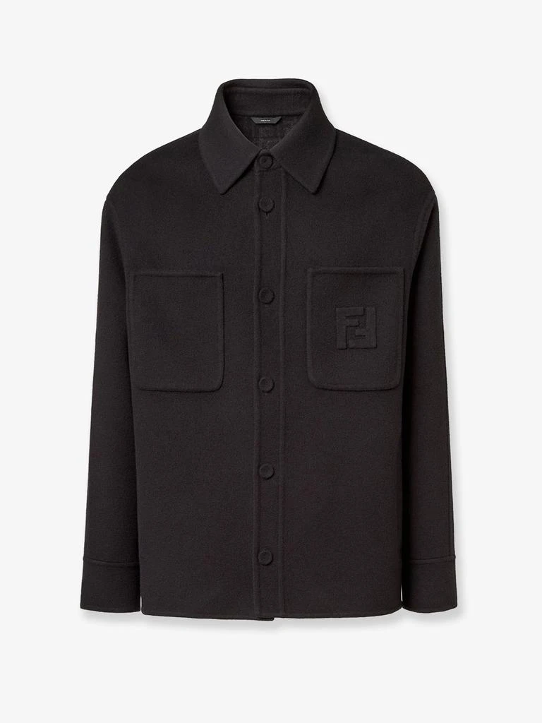 Fendi Wool coat with FF embossed detail 1