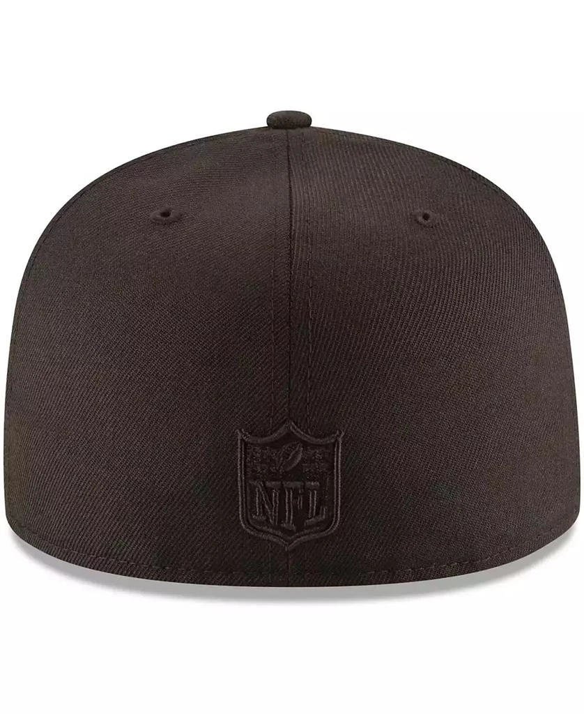 New Era Men's Detroit Lions Black on Black 59FIFTY Fitted Hat 2