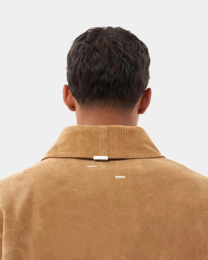 Entry Luxury Leather Jacket Suede Camel 6