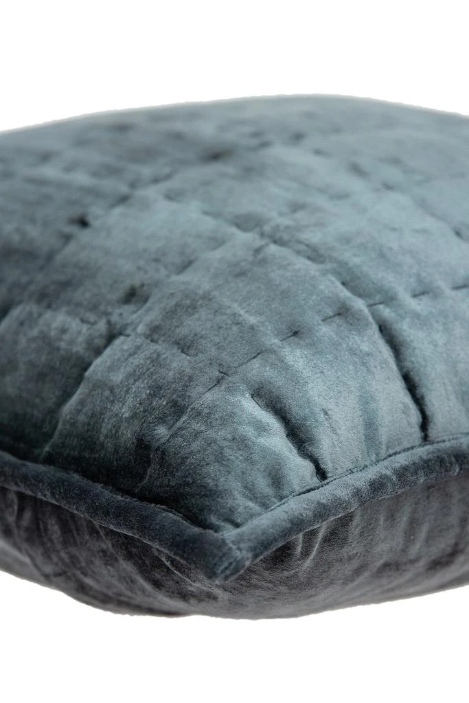 Parkland Anajar Transitional Solid Quilted Pillow - 20" x 20" - Charcoal 5