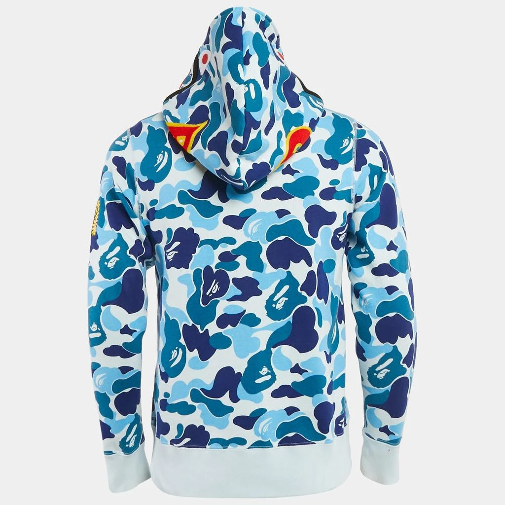 A Bathing Ape A Bathing Ape Blue Abc Camo Shark Print Full Zip Hoodie S 2