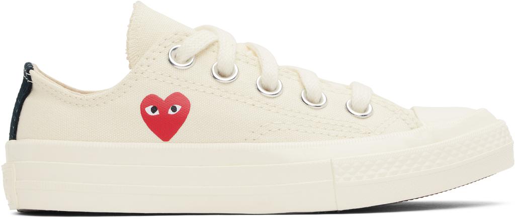 Comme des Garcons Kids Off-White Converse Edition Chuck 70 OG Single Heart Low Top Sneakers