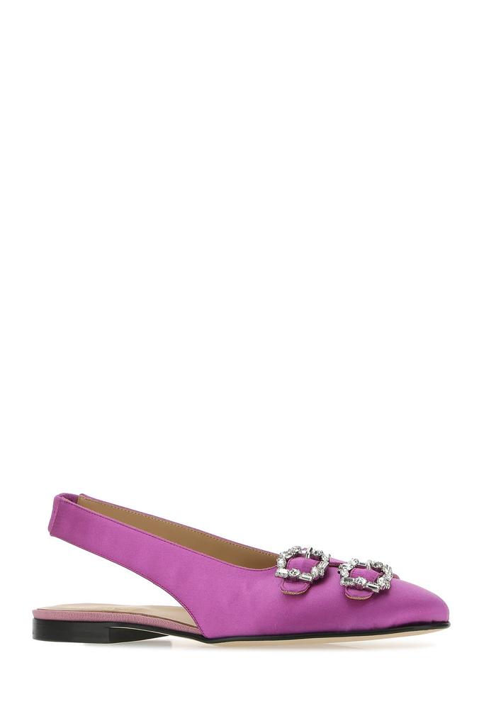 Edhen Milano Purple satin Sunset ballerinas