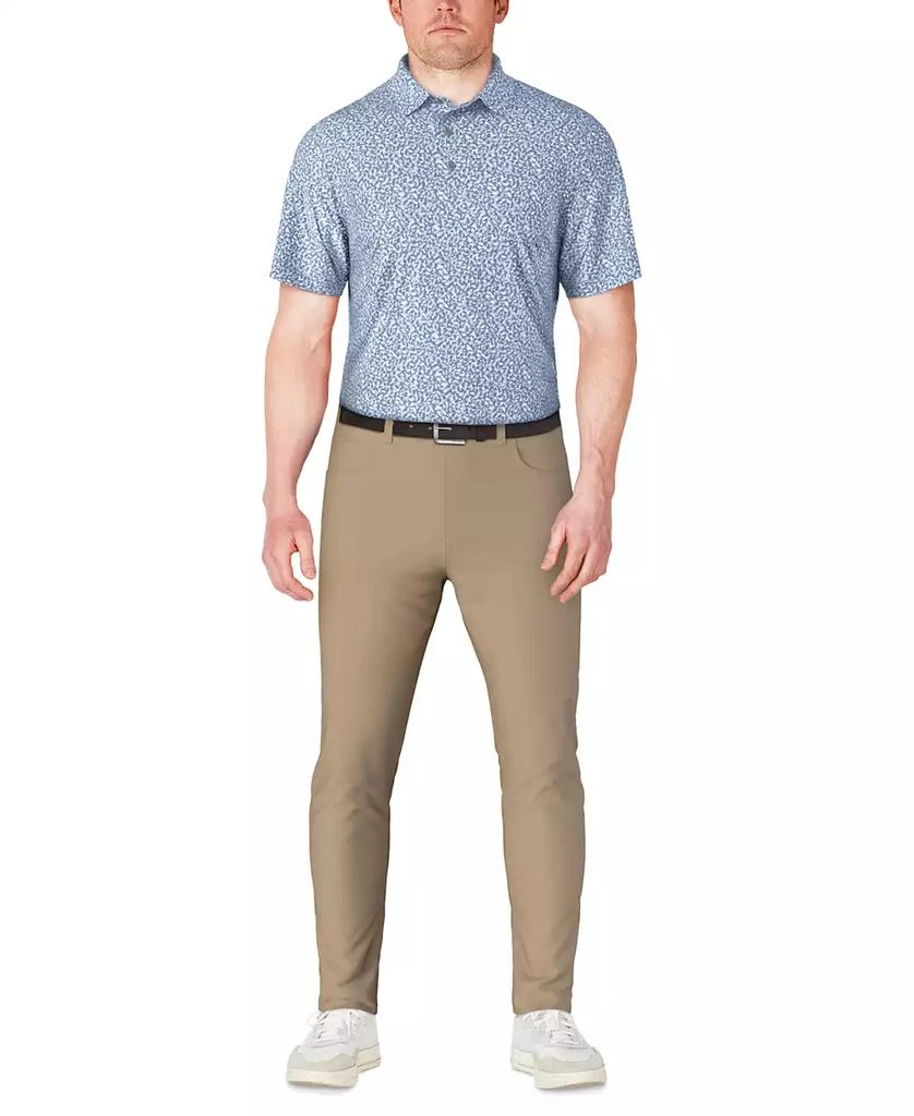 PGA TOUR Men's Short Sleeve Micro Geo Print Golf Polo Shirt 3
