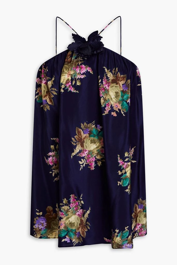 Zimmermann Floral-print silk crepe de chine top