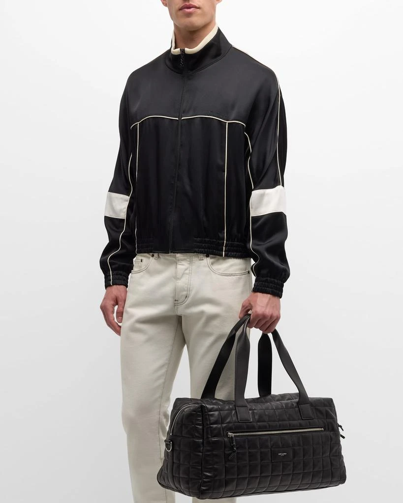 Yves Saint Laurent Men's Nuxx Quilted Leather Duffel Bag 2