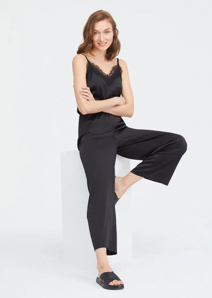 LILYSILK Lace Trimmed Silk Jumpsuit 2