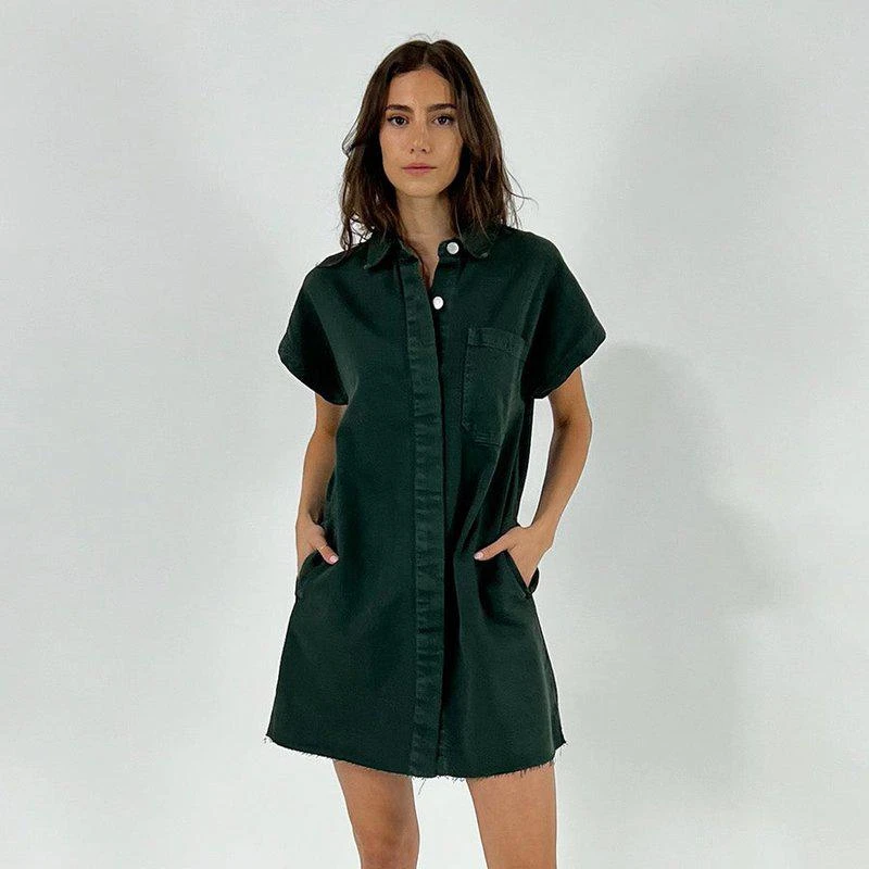 ETICA Pricilla Shirt Dress Seaweed 1