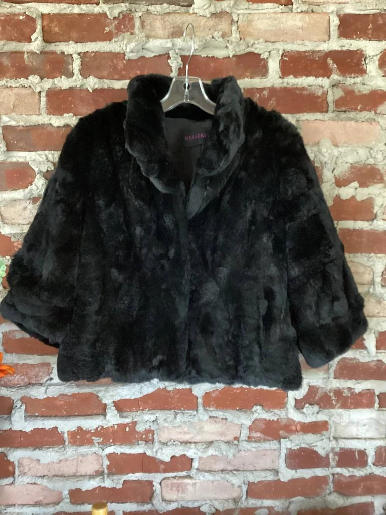 Europa Rex Rabbit Fur Jacket In Black 2